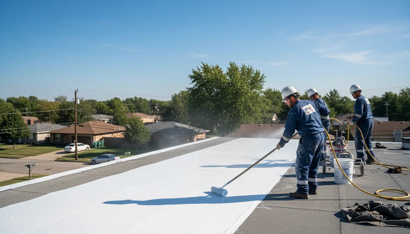Commercial roof coating in Jacob, IL near me